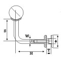 Main courante réglable en verre / acier en verre